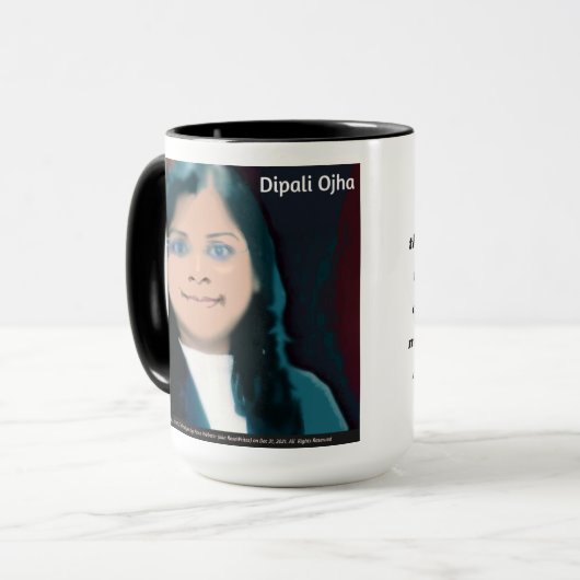 Dipali Ojha Tasse von RoseWrites (Vorderseite Links)