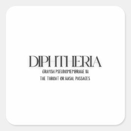 Diphtherie: Eine grafische Vertretung Quadratischer Aufkleber