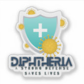 Diphtherie-Studienhilfe - Starke Verteidigung Rett Aufkleber (Vorderseite)