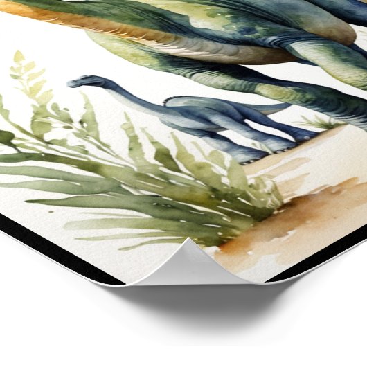 Diplodocus Dinosaur Wallart Poster (Ecke)