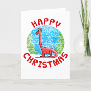 Diplodocus Dinosaur Weihnachtskarte Funny Dankeskarte