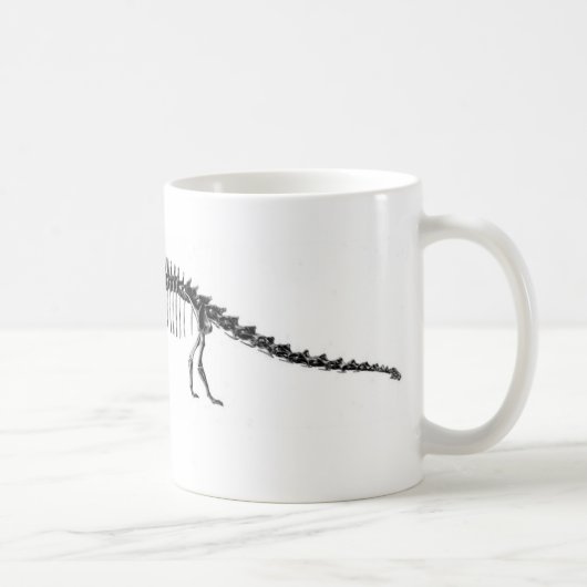 Diplodocus-Dinosaurier-Antiken-Druck Kaffeetasse (Rechts)
