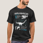 Diplodocus fact sheet Dinosaur Facts T-Shirt (Vorderseite)