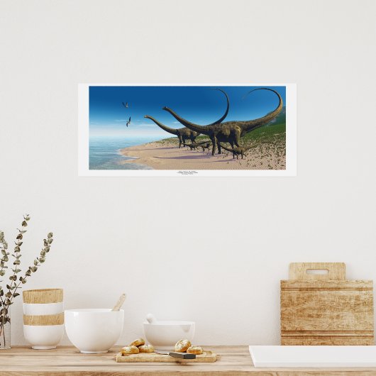 Diplodocus Herd Print Poster (Küche)
