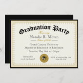 Diplom-Abschluss-Party Einladung (Vorne/Hinten)