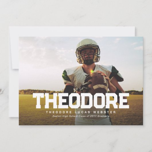 Diplom-Diplom-Athleten Foto Abschluss Einladung (Vorderseite)