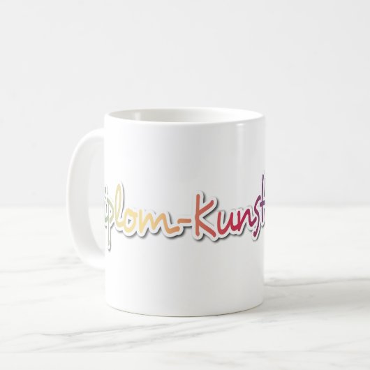 Diplom-Kunstpädagoge Kaffeetasse (Vorderseite Links)
