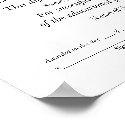 Diplom Poster (Ecke)