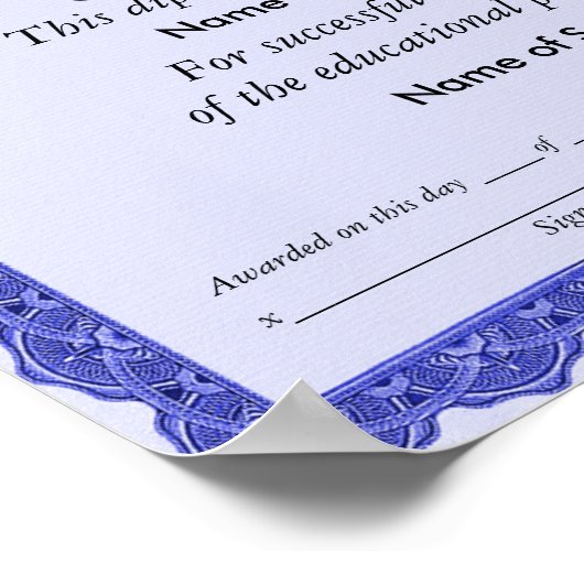 Diplom Poster (Ecke)