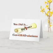 Diploma Congratulations Karte (Gelbe Blume)