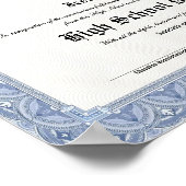 Diploma Keepsake for High School Graduation Poster (Ecke)