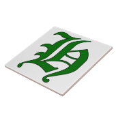 Diploma Letter H in der grünen Monogram-Tile Fliese (Seite)