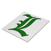 Diploma Letter L in der grünen Monogram-Tile Fliese (Seite)