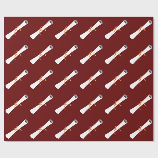 Diploma Pattern Abschluss Geschenkpapier (Flach)
