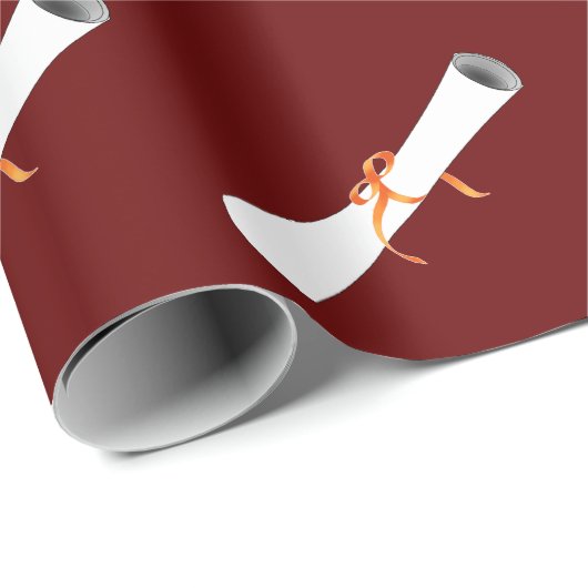 Diploma Pattern Abschluss Geschenkpapier (Rolleneckpunkt)