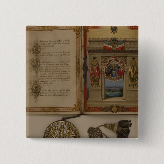 Diploma Prinzen, das Otto von Bismarck investiert Button (Vorderseite)