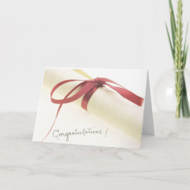 Diploma Red Ribbon Abschluss Card Karte