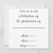 Diplomabschluss Einladung (Rückseite)
