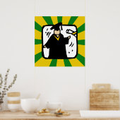 Diplomabschluss - Green & Gold Poster (Küche)
