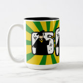 Diplomabschluss - Green & Gold Zweifarbige Tasse (Links)