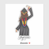 Diplomakademie mit Individuelle Name Aufkleber (Blatt)