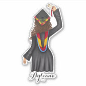 Diplomakademie mit Individuelle Name Aufkleber (Vorderseite)