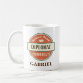 Diplomat-personalisiertes Büro-Tassen-Geschenk Kaffeetasse (Links)