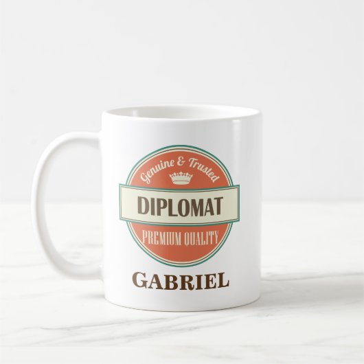 Diplomat-personalisiertes Büro-Tassen-Geschenk Kaffeetasse (Links)
