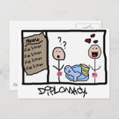 Diplomatie: Fisch und Chips Postkarte (Vorne/Hinten)