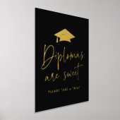 Diplome sind eine süße schwarze Graduierungspartei Foliendrucke (Ablage )