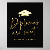 Diplome sind eine süße schwarze Graduierungspartei Foliendrucke (Vorderseite)