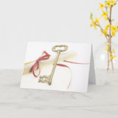 Diplomkarte und Key Abschluss Card Karte (Gelbe Blume)