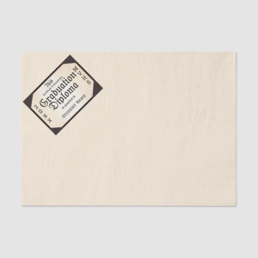 Diplomzeugnis des Abschlusses Seidenpapier (Vorderseite)