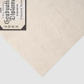 Diplomzeugnis des Abschlusses Seidenpapier (Ausschnitt)