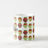 Dipped Chocolate Strawberry Süßigkeiten Shop Kaffeetasse (Mittel)