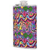 Dippy Hippy Retro Malstil Flachmann (Links)