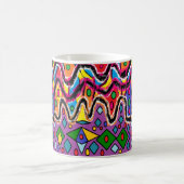 Dippy Hippy Retro Malstil Kaffeetasse (Mittel)