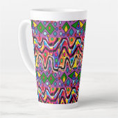 Dippy Hippy Retro Malstil Milchtasse (Linke Ecke)