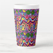 Dippy Hippy Retro Malstil Milchtasse (Vorderseite)