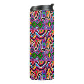 Dippy Hippy Retro Malstil Thermosbecher (Nach links gedreht)