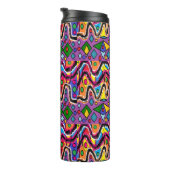 Dippy Hippy Retro Malstil Thermosbecher (Nach rechts gedreht)
