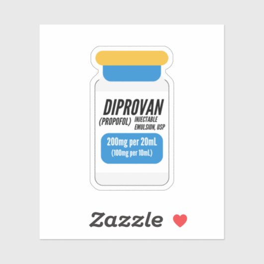 Diprovan Propofol Durchstechflasche Aufkleber (Blatt)