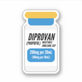 Diprovan Propofol Durchstechflasche Aufkleber (Vorderseite)