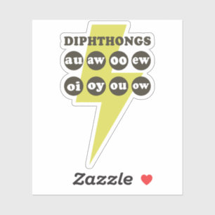 Dipthongs Englisch mit Phonik lernen Aufkleber