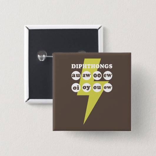 Dipthongs Englisch mit Phonik lernen Button (Vorne & Hinten)