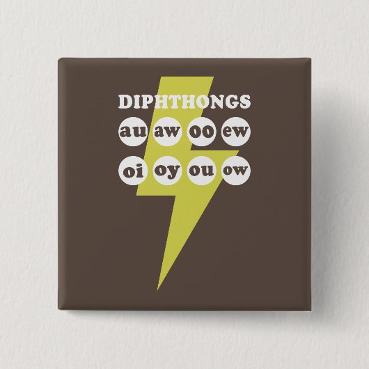 Dipthongs Englisch mit Phonik lernen Button (Vorderseite)