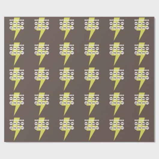 Dipthongs Englisch mit Phonik lernen Geschenkpapier (Flach)