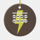 Dipthongs Englisch mit Phonik lernen Keramik Ornament (Vorne)