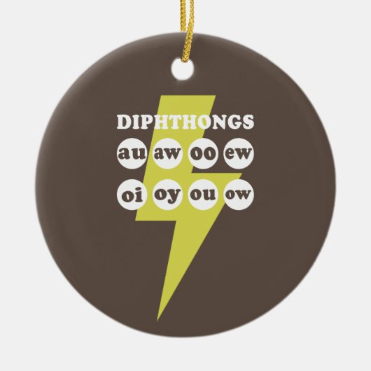 Dipthongs Englisch mit Phonik lernen Keramik Ornament (Vorne)