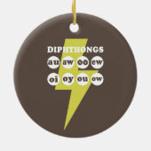 Dipthongs Englisch mit Phonik lernen Keramik Ornament (Hinten)